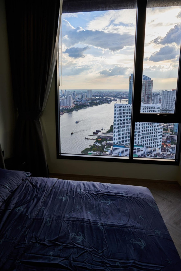 ให้เช่า คอนโด River View วิวเทพ เห็นพลุทั้งปี แชบเตอร์ เจริญนคร-ริเวอไซด์ 78.8 ตรม. ห้องใหม่พร้อมอยู่แต่งสวย ใหม่ทุกอย่าง มีเรือส่งท่าสาทร